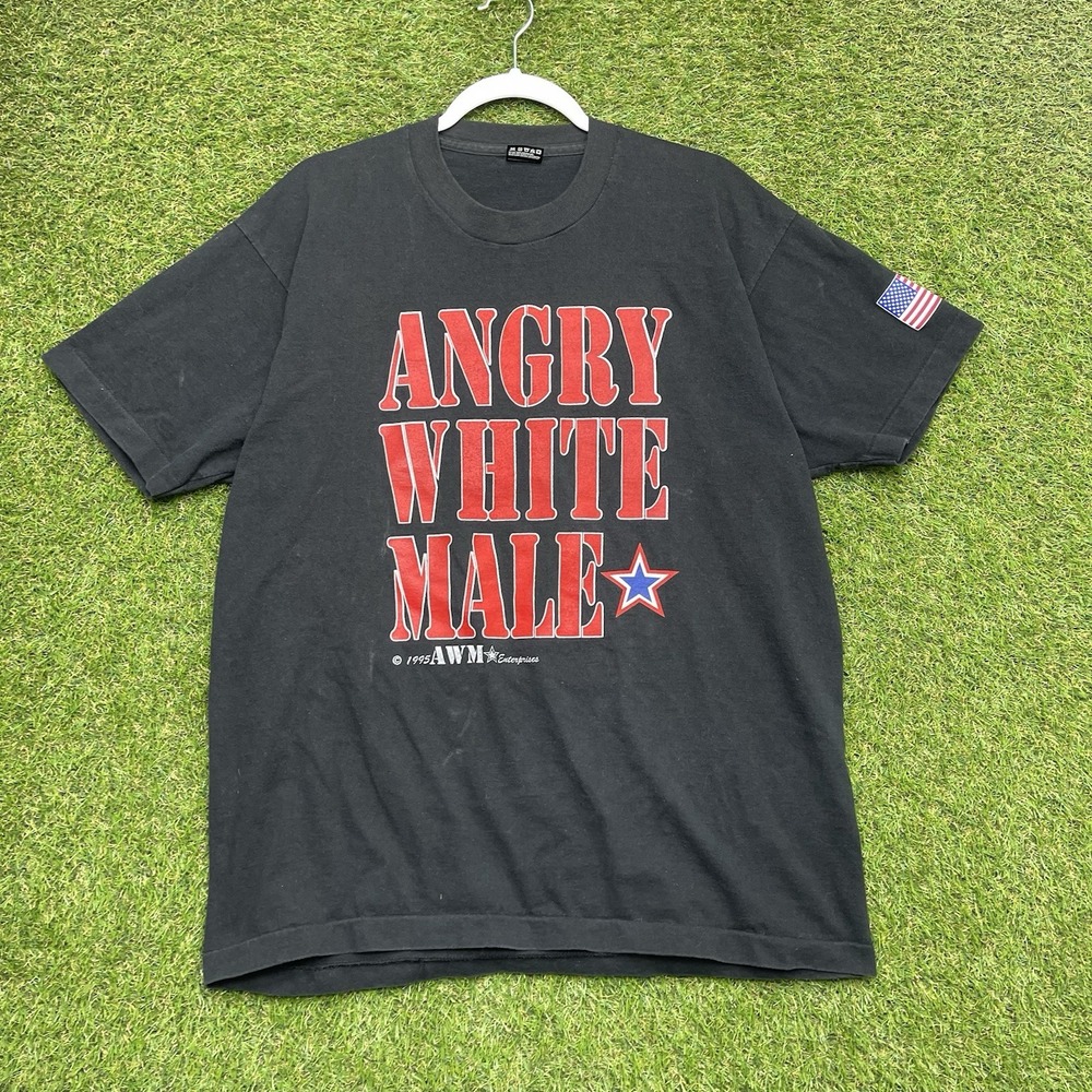 Vintage Angry White Male Shirt Mens XL AWM Enterprises Single Stitch USA Made